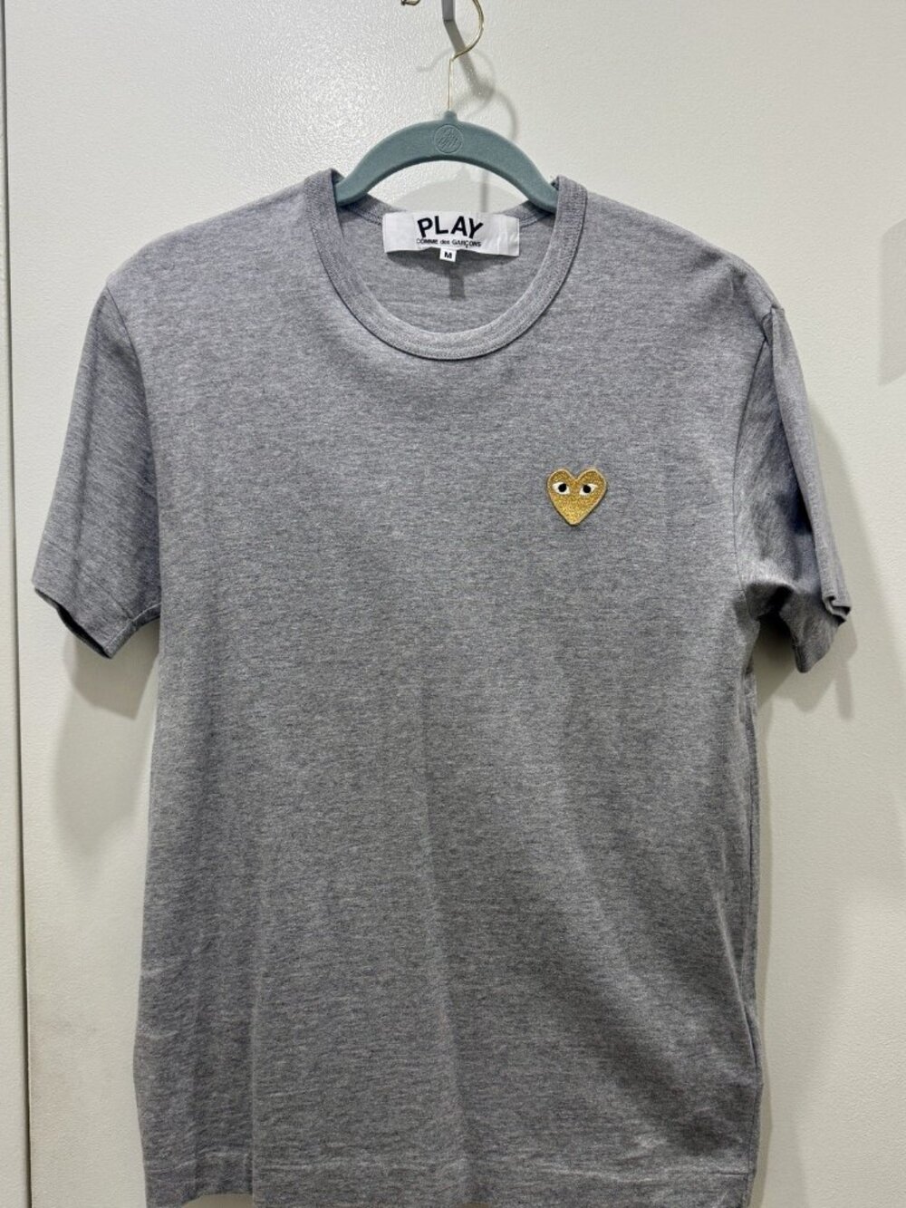 Mens Comme des Garçons PLAY T-shirt (Gray) Size Medium